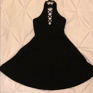 New with tags - black halter dress - Express - XS